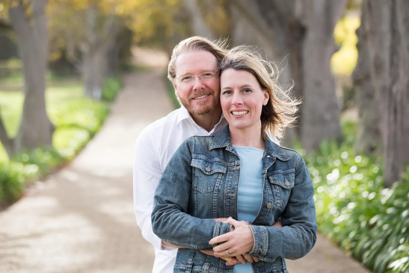 Warren and Kirsten Rossiter standing together outdoors